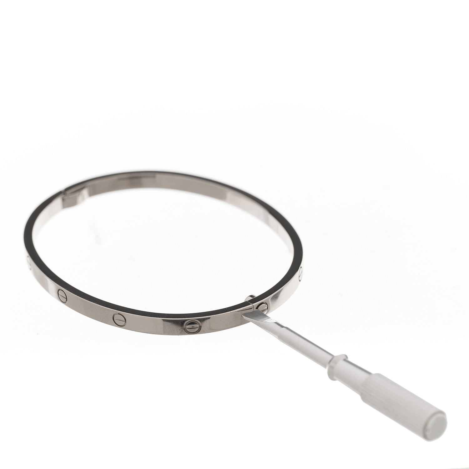 Cartier 18K White Gold Small LOVE Bracelet 16 4 of 4