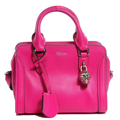 Alexander McQueen Grainy Calfskin Mini Padlock Zip Satchel Pink 1 of 7