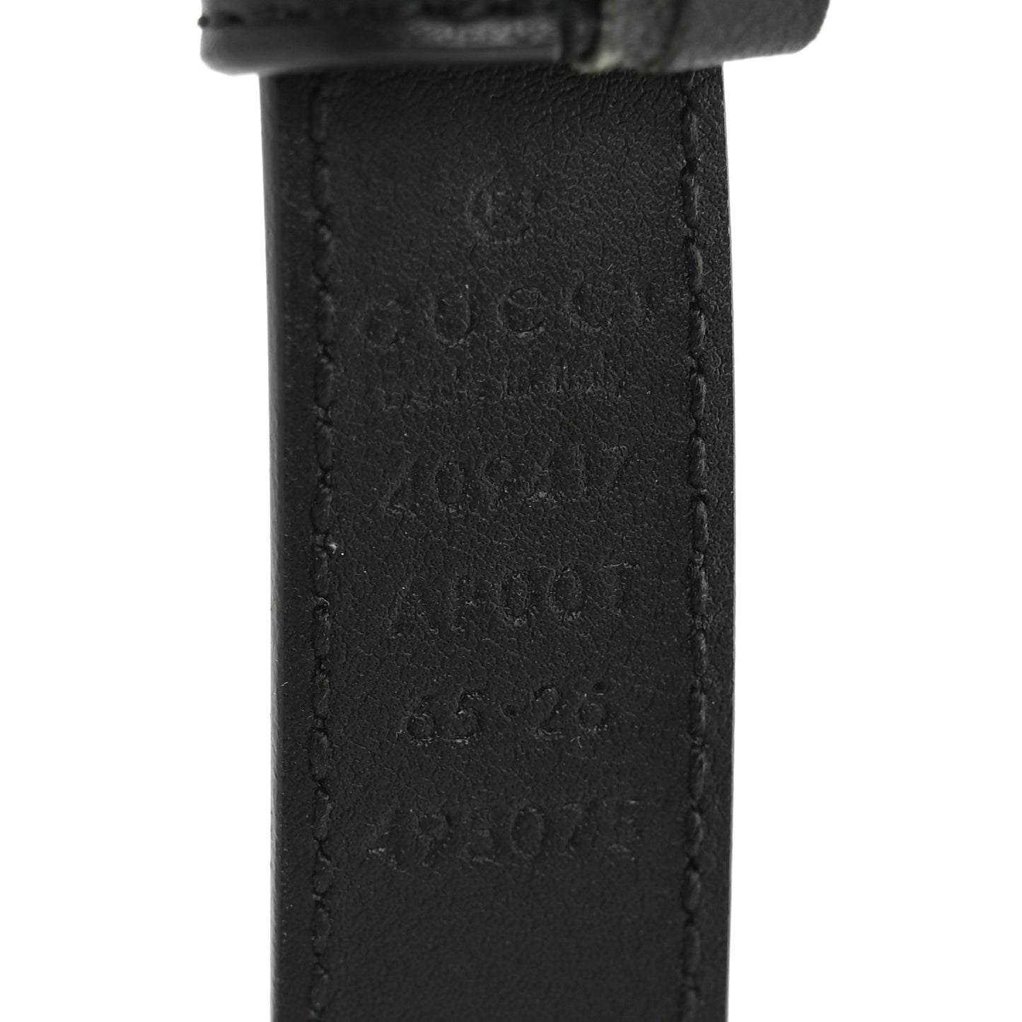 Calfskin Double G 20mm Belt 65 26 Black