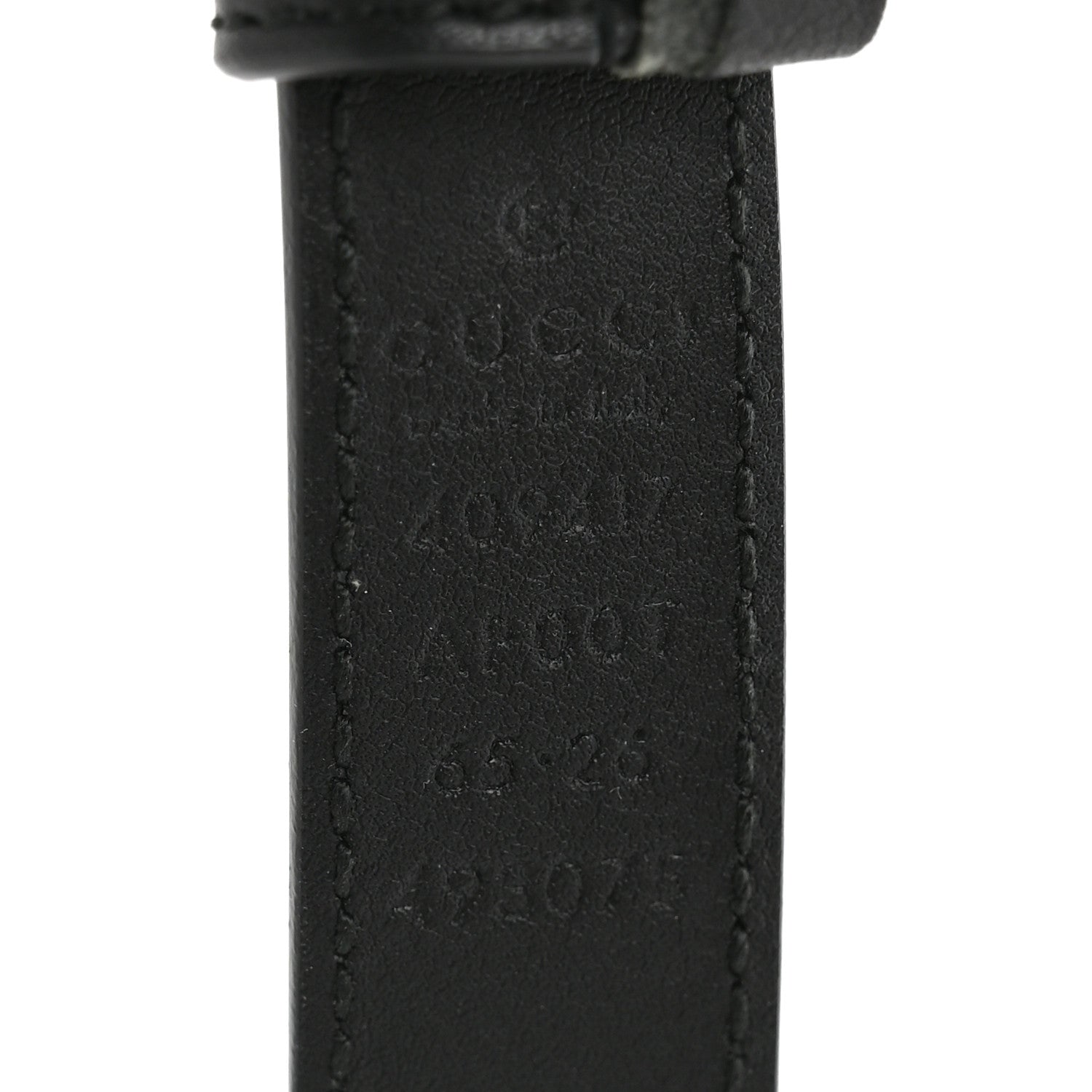 Gucci Calfskin Double G 20mm Belt 65 26 Black 4 of 4