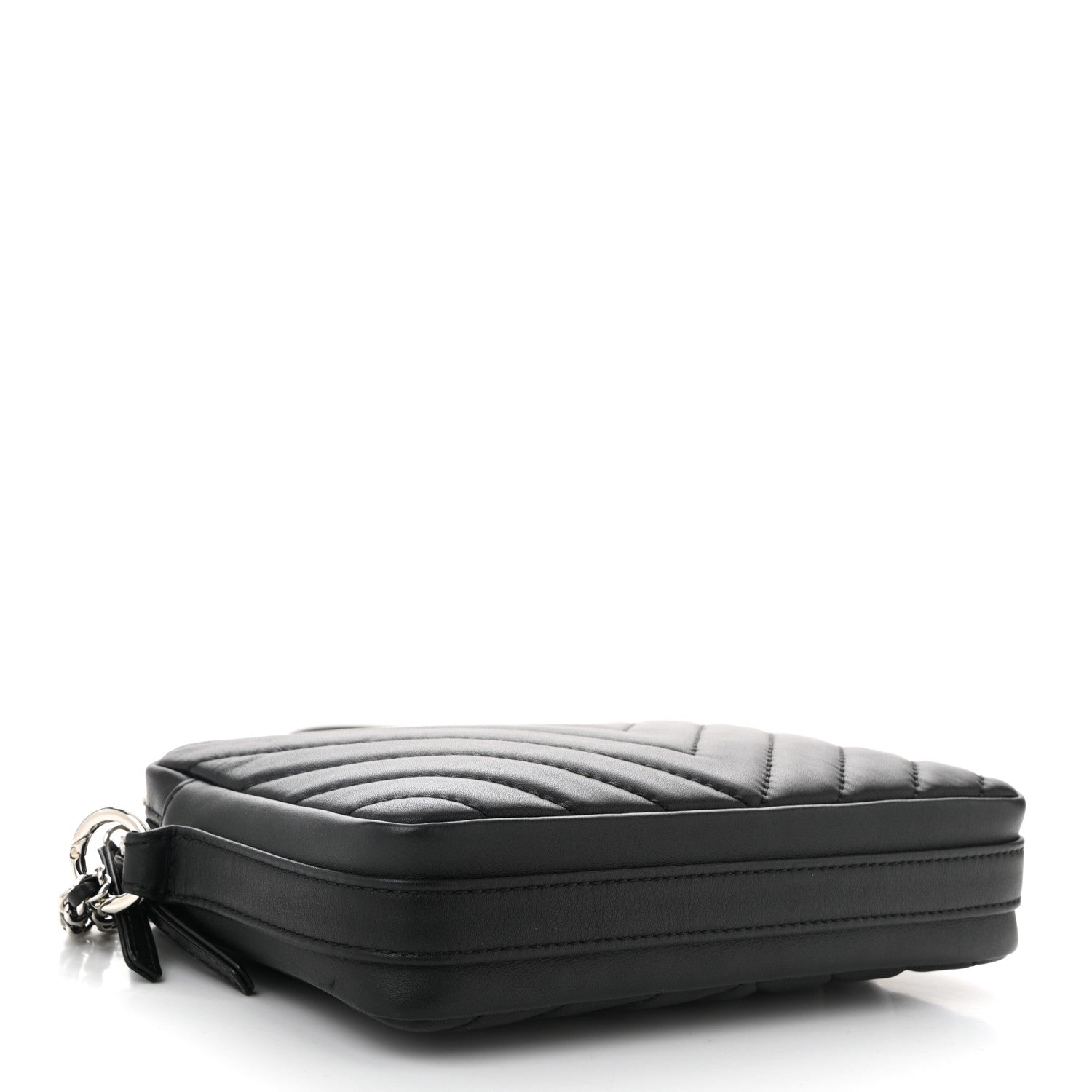 Chanel Lambskin Chevron Quilted Small Promenade Camera Black 4 of 11