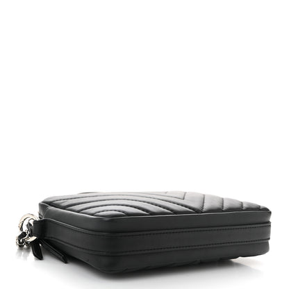 Chanel Lambskin Chevron Quilted Small Promenade Camera Black 4 of 11