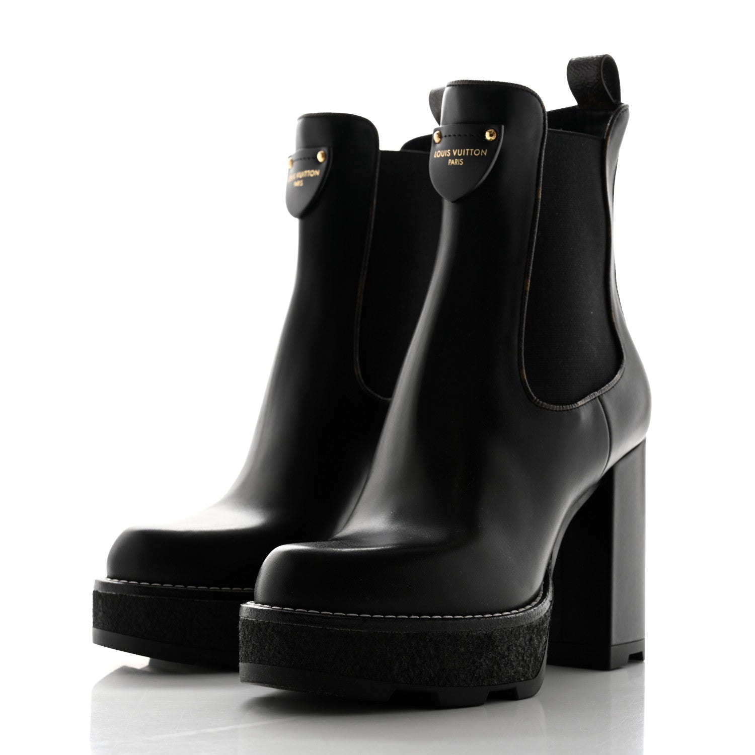 Louis Vuitton LV BEAUBOURG ANKLE BOOT 38 Black 3 of 8