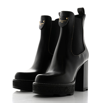Louis Vuitton LV BEAUBOURG ANKLE BOOT 38 Black 3 of 8