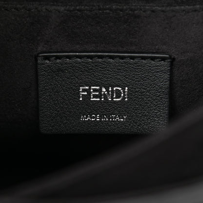 Fendi Vitello Liberty Fun Fair Embossed Scalloped Kan I Shoulder Bag Black Multicolor 6 of 11