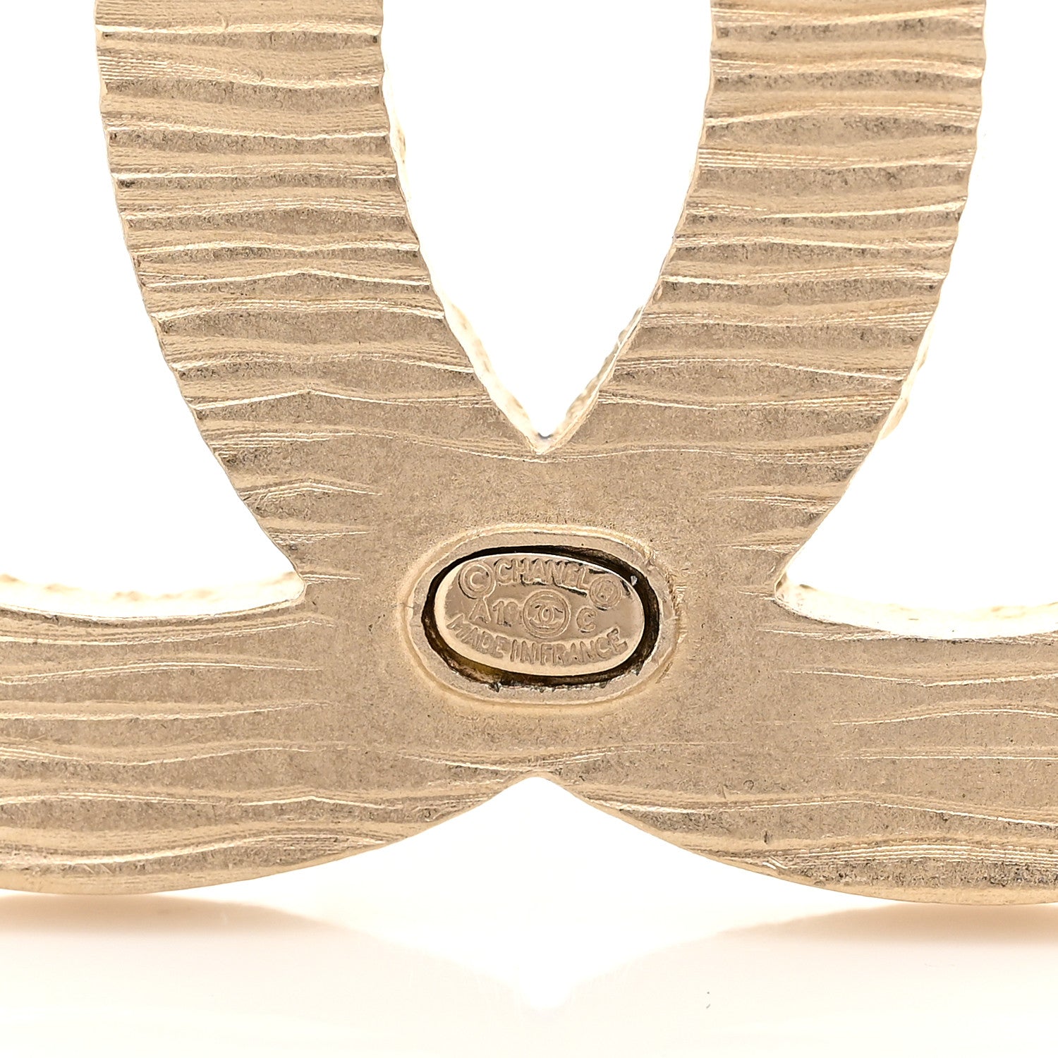 Chanel Resin Glitter CC Brooch Gold Blue 3 of 3