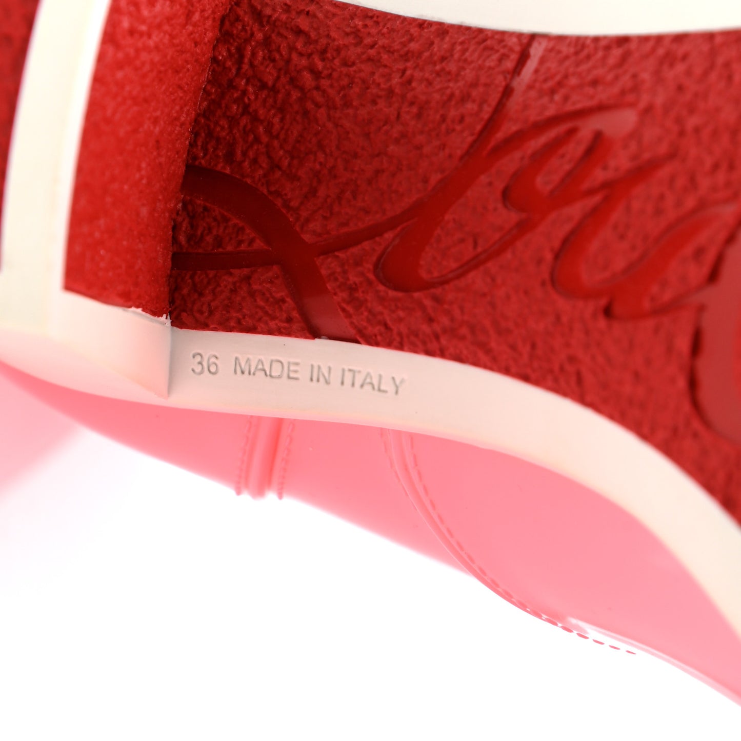 Recycled PVC Calfskin Loubirain 70 Boots 36 Pink