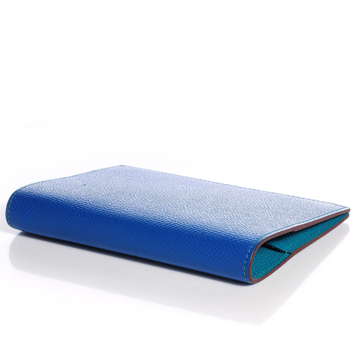 Hermes Epsom Globe Trotter Agenda PM Cover with Refill Bleu Izmir Malachite 8 of 9