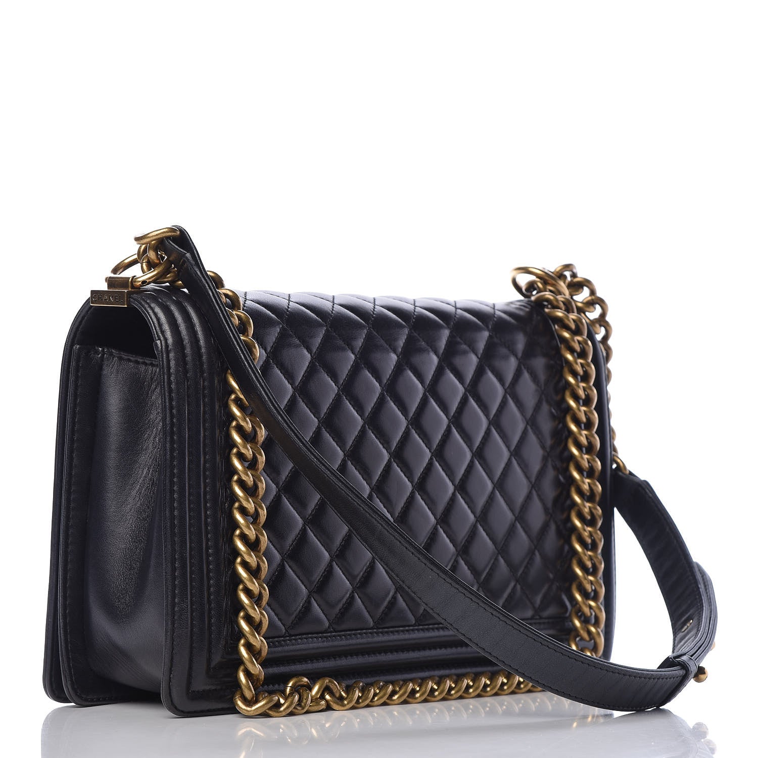 Chanel Lambskin Quilted New Medium Boy Flap Black 3 of 13