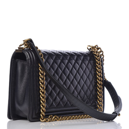 Chanel Lambskin Quilted New Medium Boy Flap Black 3 of 13