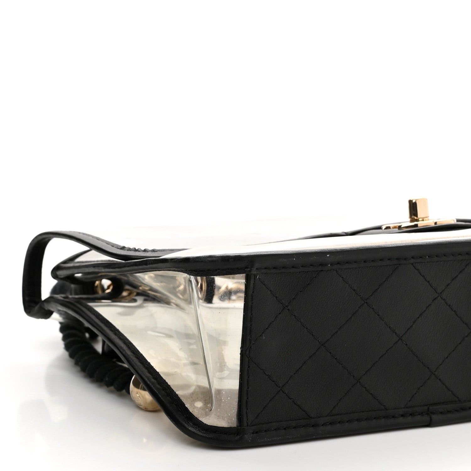 Chanel Lambskin PVC Sand By The Sea Flap With Pearl Strap Black 9 of 11