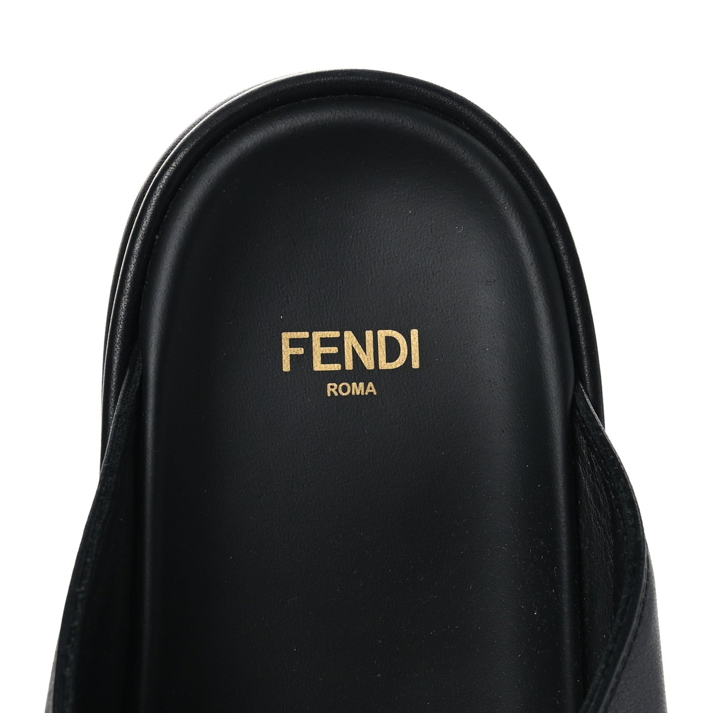 Vitello Womens Fendigraphy Slide Sandals 37 Black