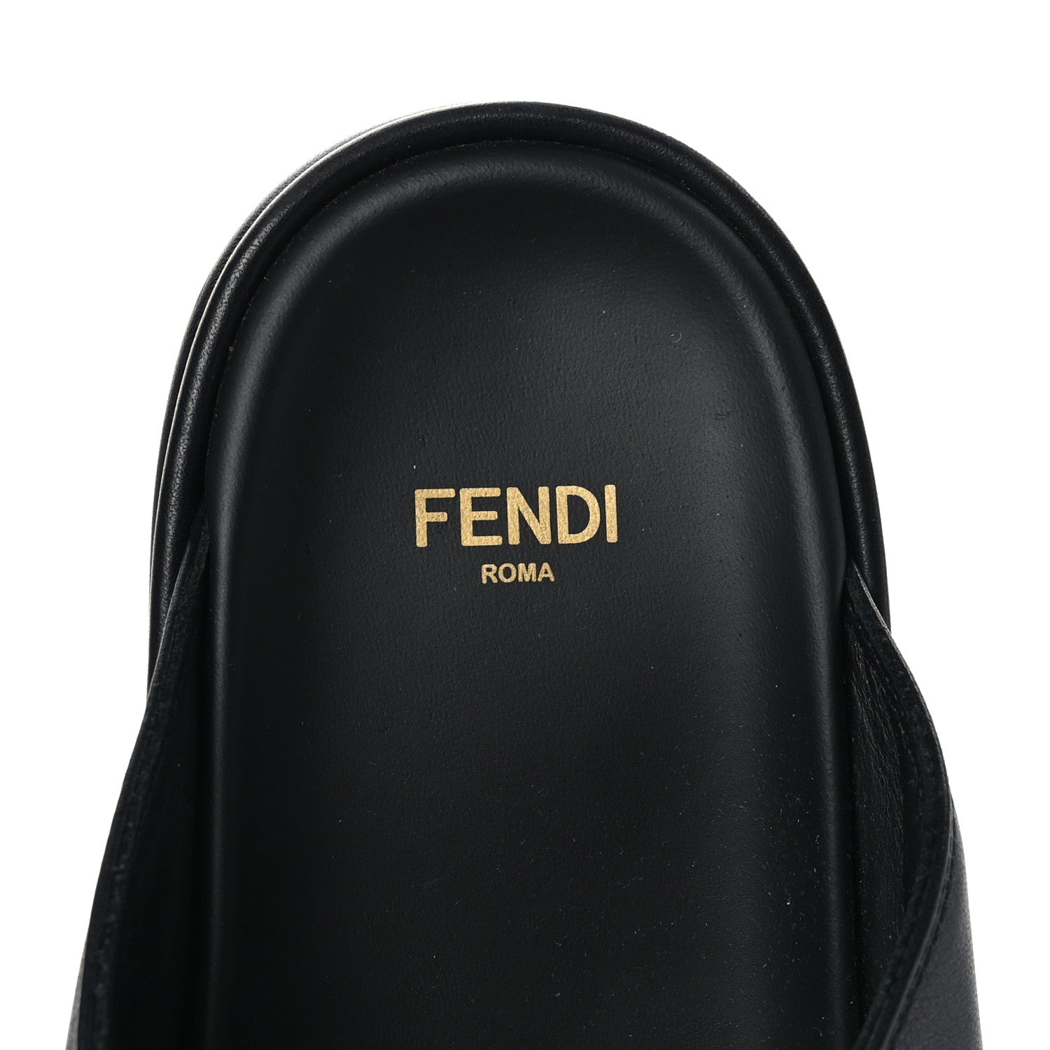 Fendi Vitello Womens Fendigraphy Slide Sandals 37 Black 6 of 8