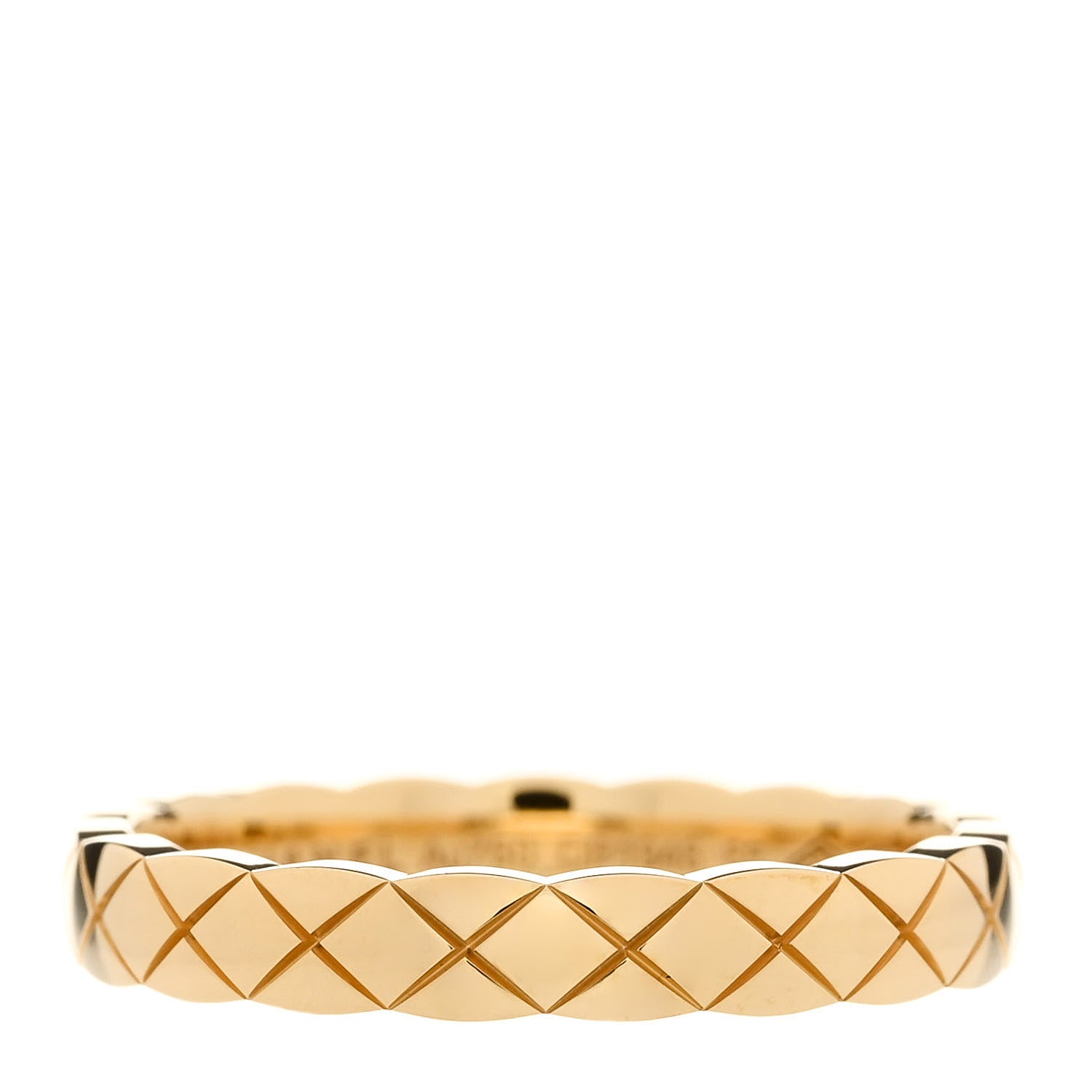 Chanel 18K Yellow Gold Mini Coco Crush Ring 55 7.25 1 of 6