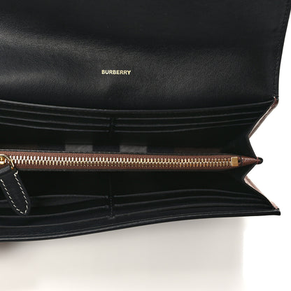 Burberry E-Canvas Check Continental Wallet Dark Birch Brown 5 of 6