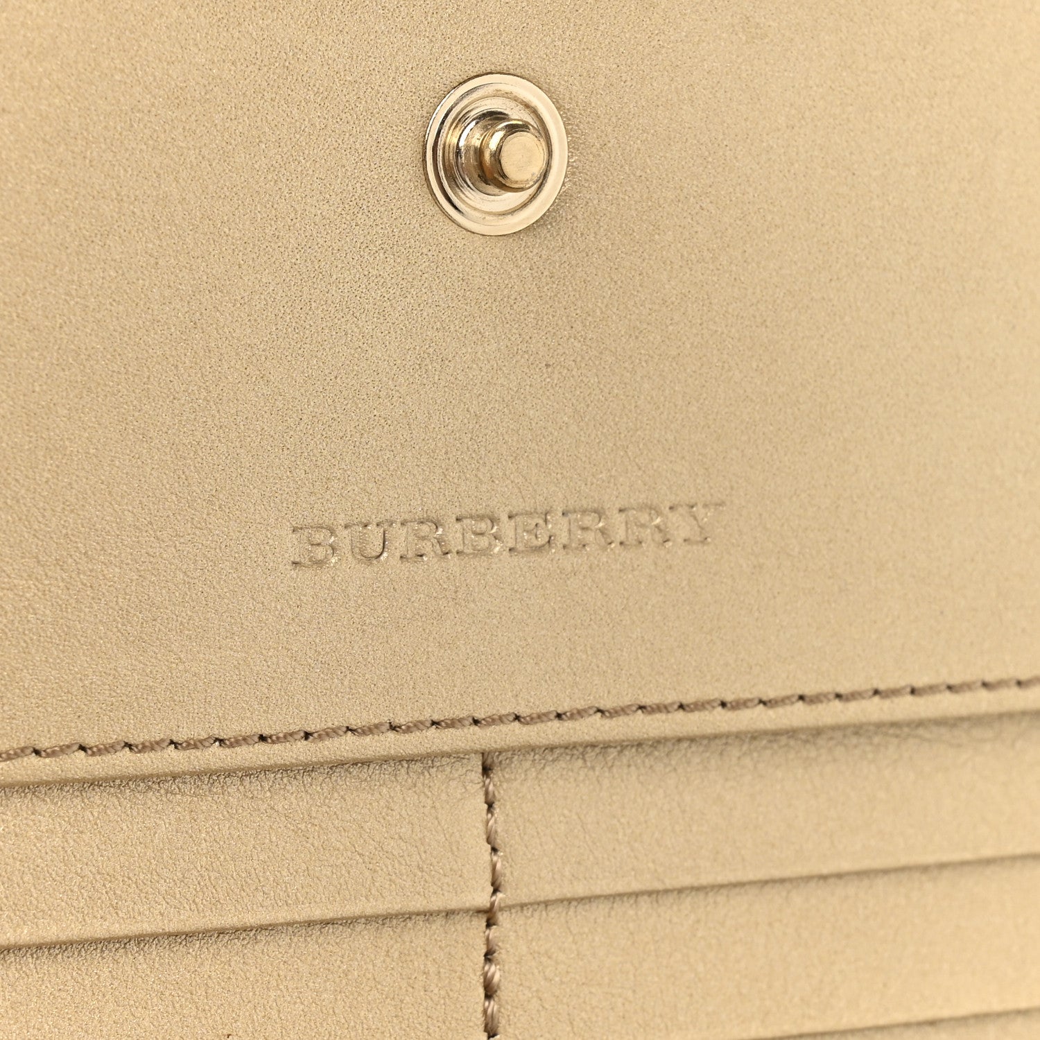 Burberry Metallic Heritage Grain Penrose Bow Continental Wallet Gold 7 of 9