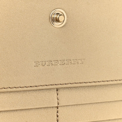 Burberry Metallic Heritage Grain Penrose Bow Continental Wallet Gold 7 of 9
