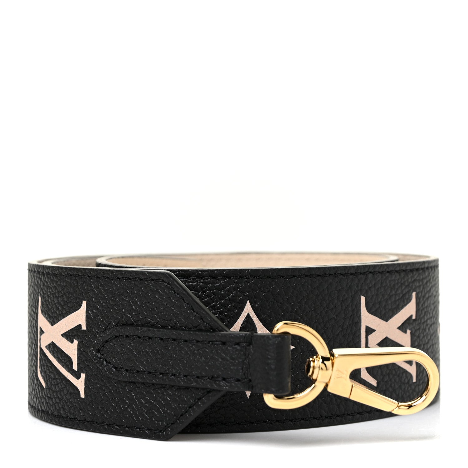 Louis Vuitton Empreinte Monogram Bandouliere Shoulder Strap Black Beige 1 of 6