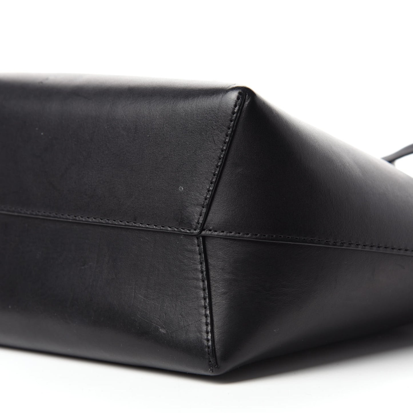 Calfskin Mini Bucket Bag Black Flamma