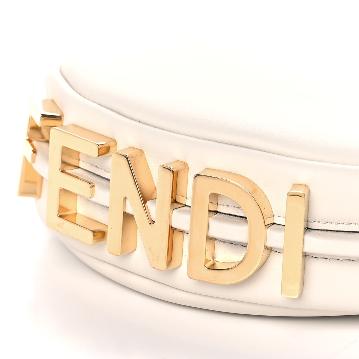 Vitello Grace Matte Nano Fendigraphy Hobo Charm White Ice