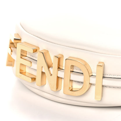 Fendi Vitello Grace Matte Nano Fendigraphy Hobo Charm White Ice 12 of 12