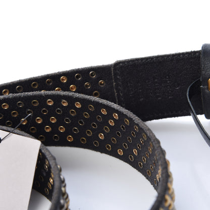 Gucci Calfskin Studded Feline Belt 105 42 Black 7 of 7