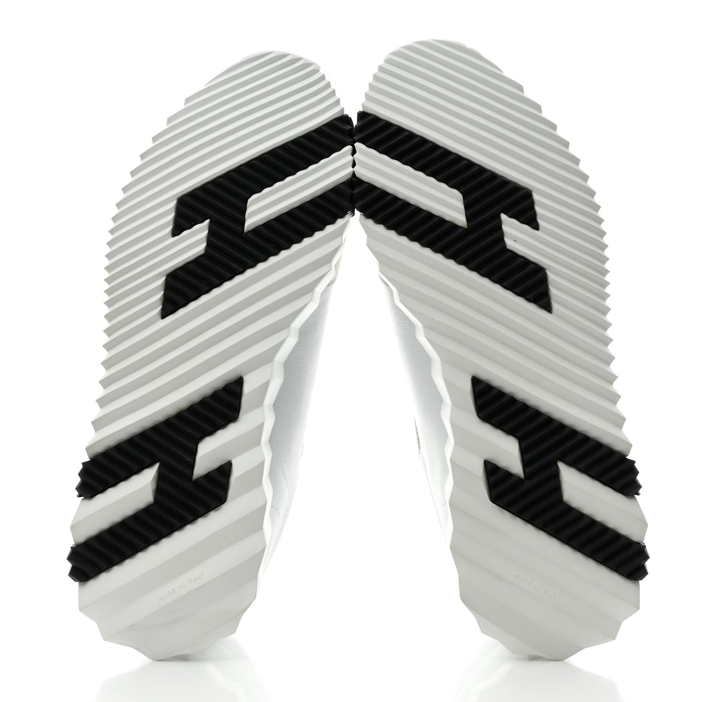 Calfskin Suede Goatskin Bouncing Sneakers 41 White