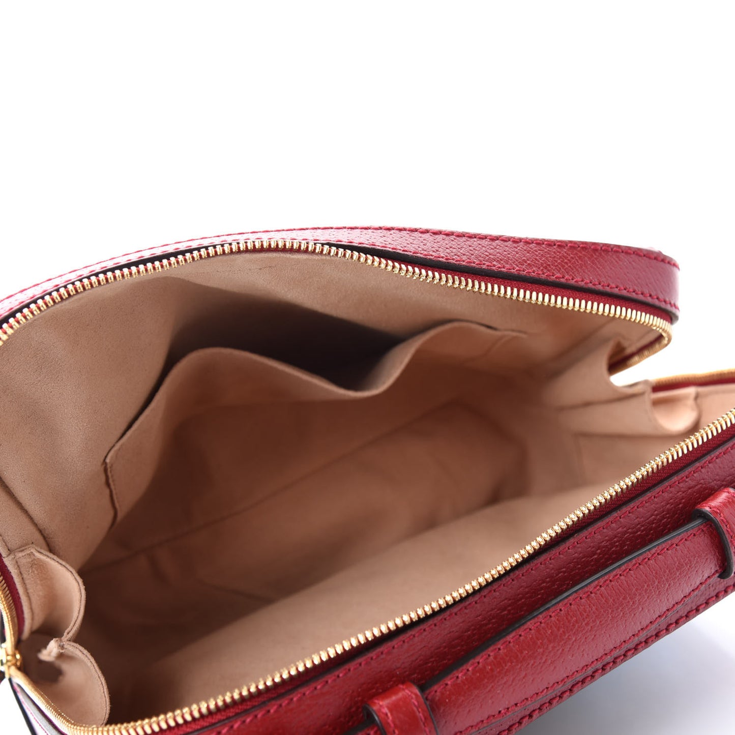 GG Supreme Monogram Flora Web Small Ophidia Top Handle Shoulder Bag Hibiscus Red