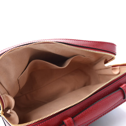 Gucci GG Supreme Monogram Flora Web Small Ophidia Top Handle Shoulder Bag Hibiscus Red 5 of 10