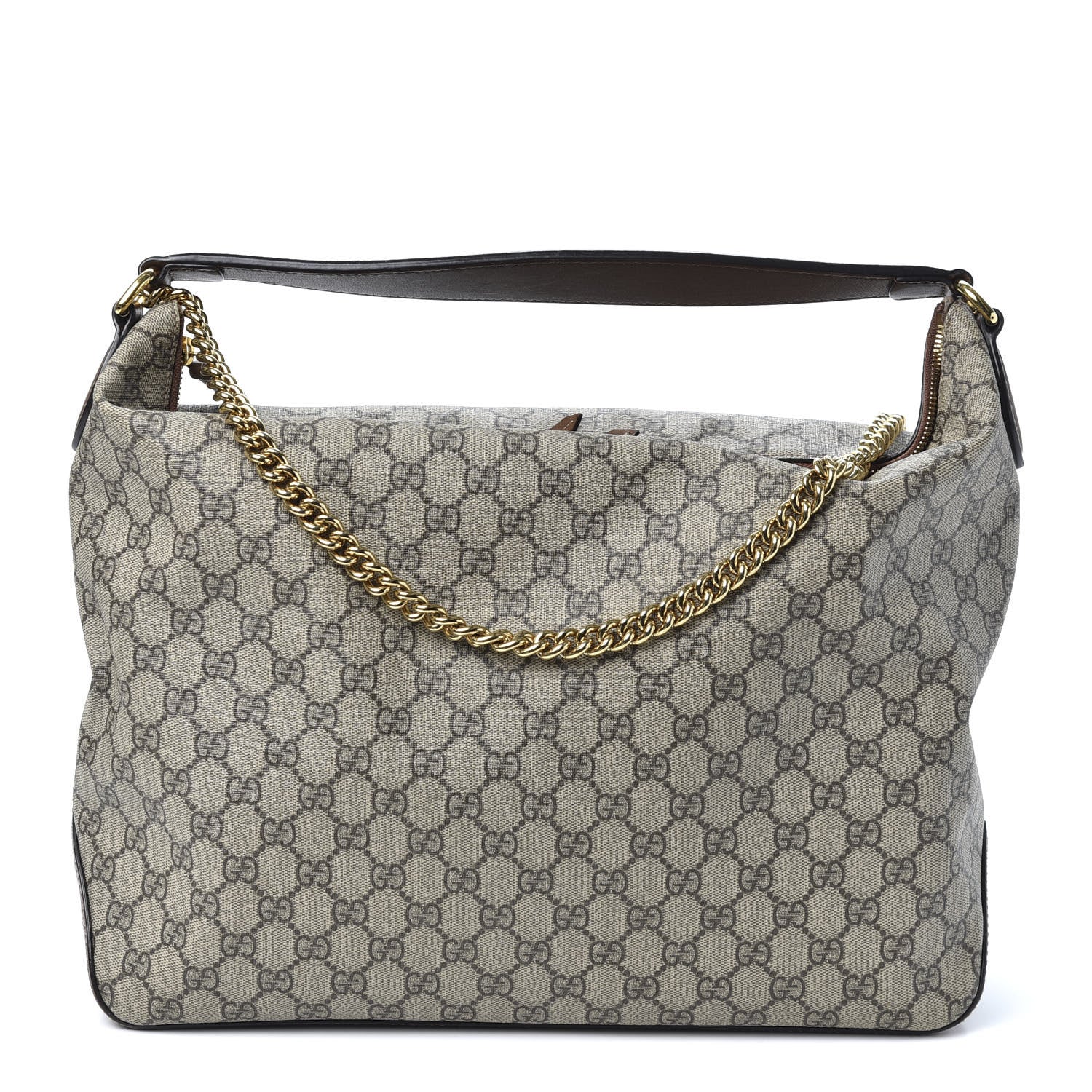 Gucci GG Supreme Monogram Large Linea A Hobo Light Brown 1 of 11