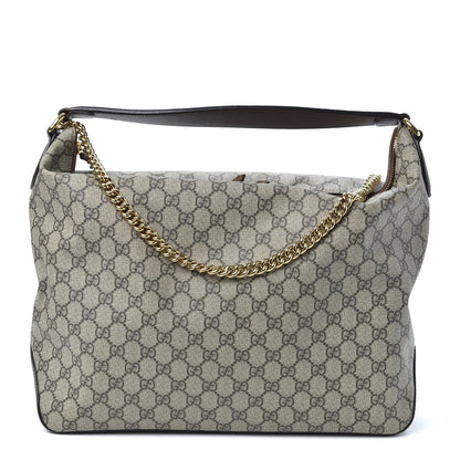 Gucci GG Supreme Monogram Large Linea A Hobo Light Brown 1 of 11