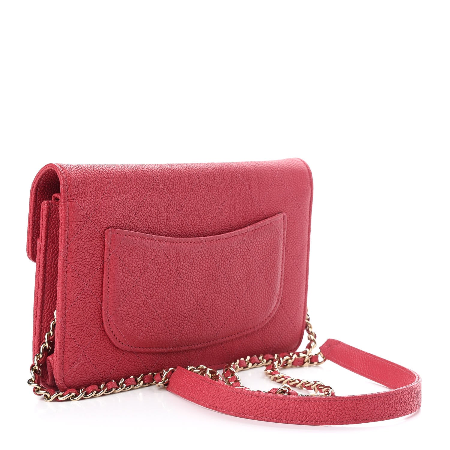 Chanel Grained Calfskin Quilted Cuba Wallet On Chain WOC Pink 3 of 10