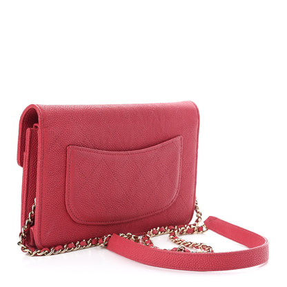 Chanel Grained Calfskin Quilted Cuba Wallet On Chain WOC Pink 3 of 10