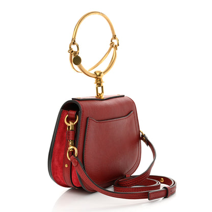 Chloe Calfskin Suede Small Nile Bracelet Bag Intense Red 3 of 12