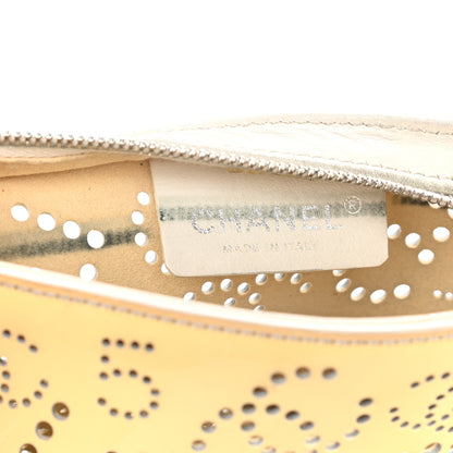 Chanel Patent Perforated CC N°5 Clutch Yellow 12 of 16