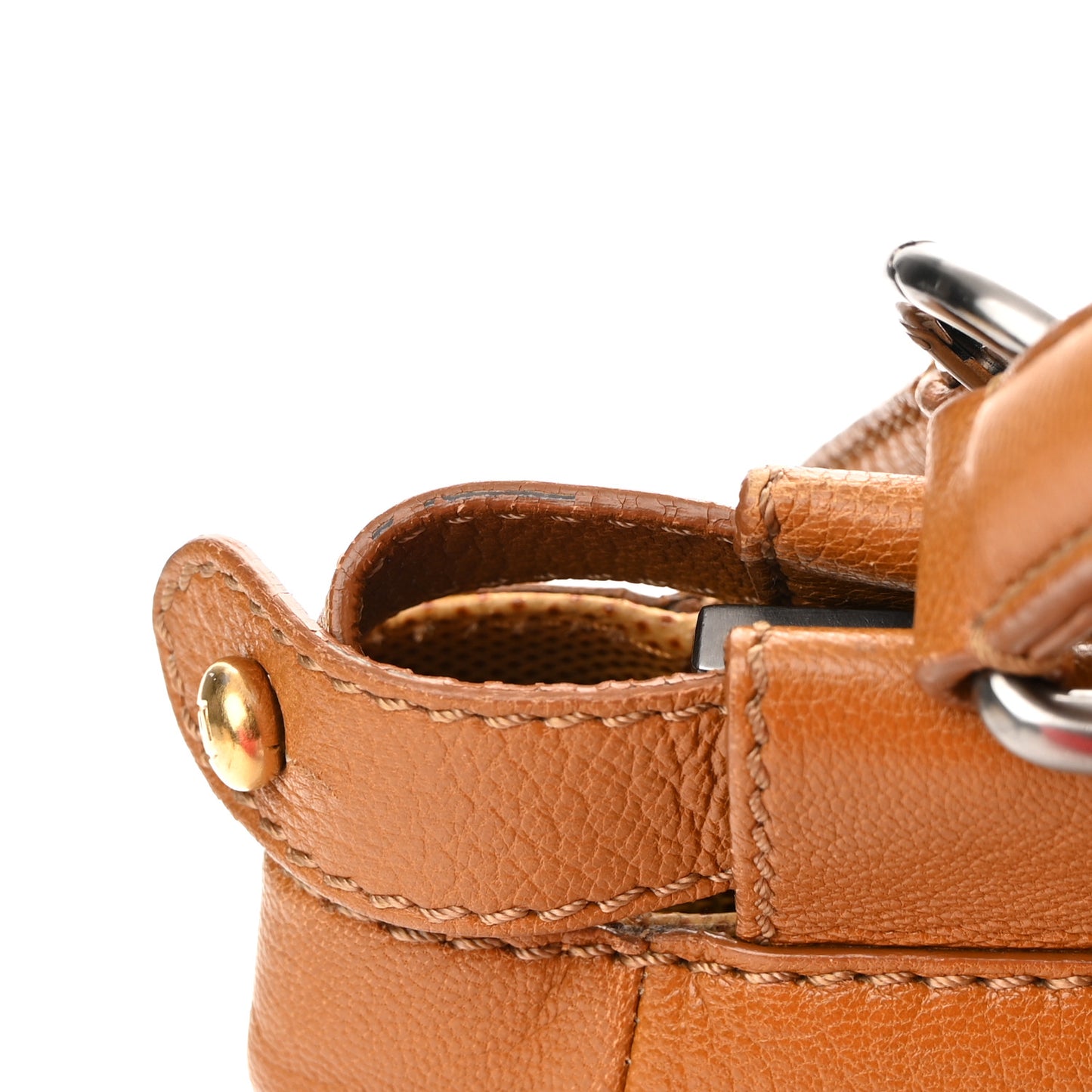 Goatskin Medium Peekaboo Iconic Satchel Camel
