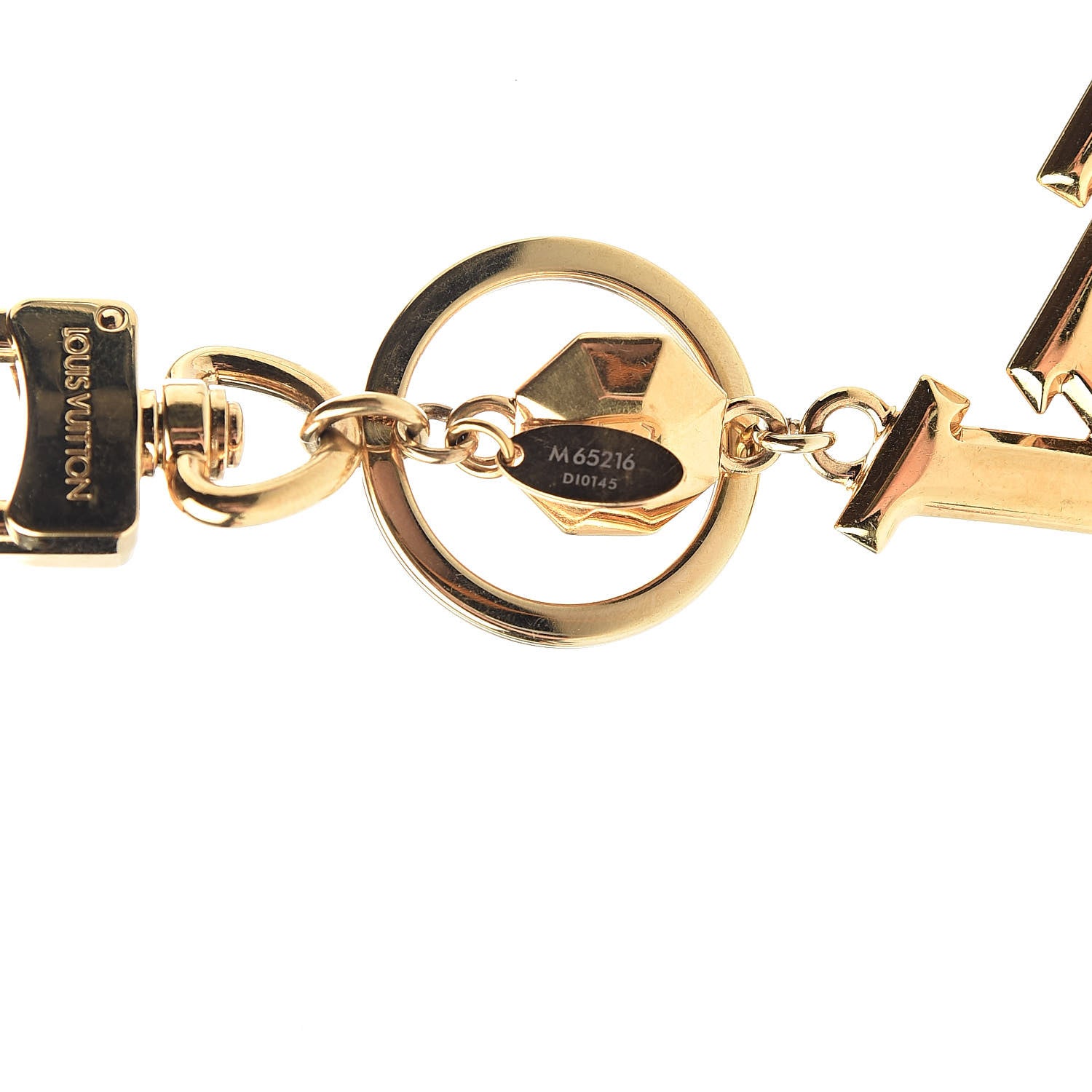 Louis Vuitton LV Facettes Bag Charm Key Holder Gold 3 of 4