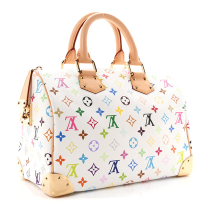 Louis Vuitton Monogram Multicolor Speedy 30 White 3 of 9