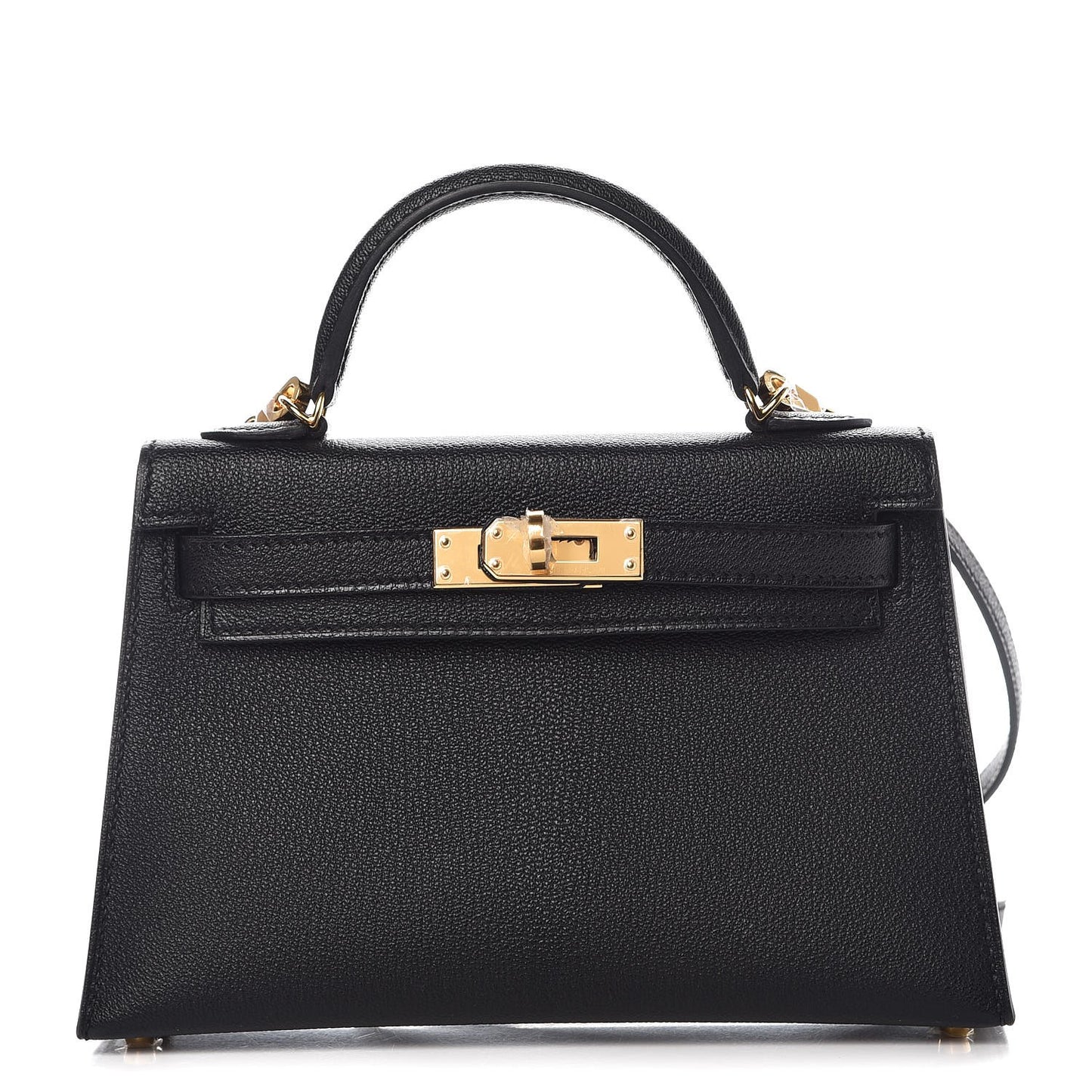Chevre Chandra Mini Kelly Sellier 20 Black