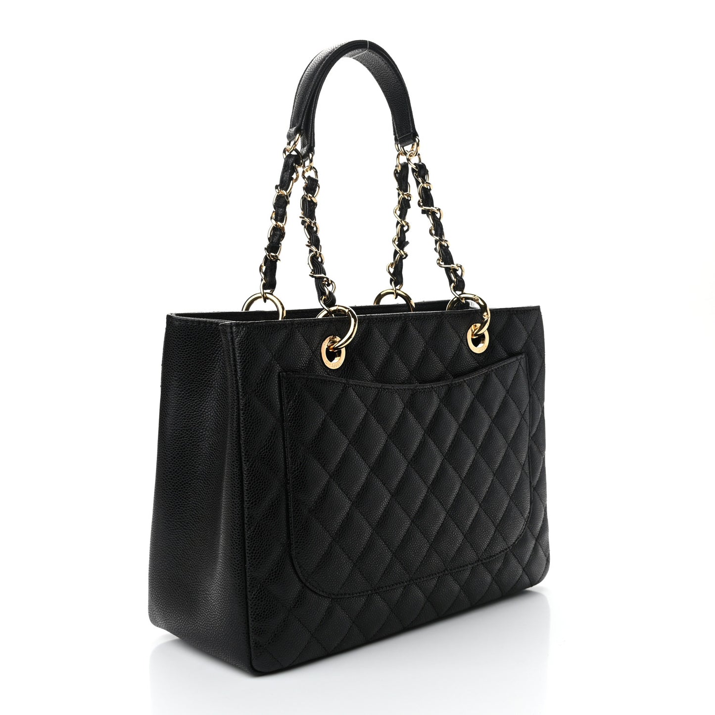 Caviar Quilted Grand Shopping Tote GST Black