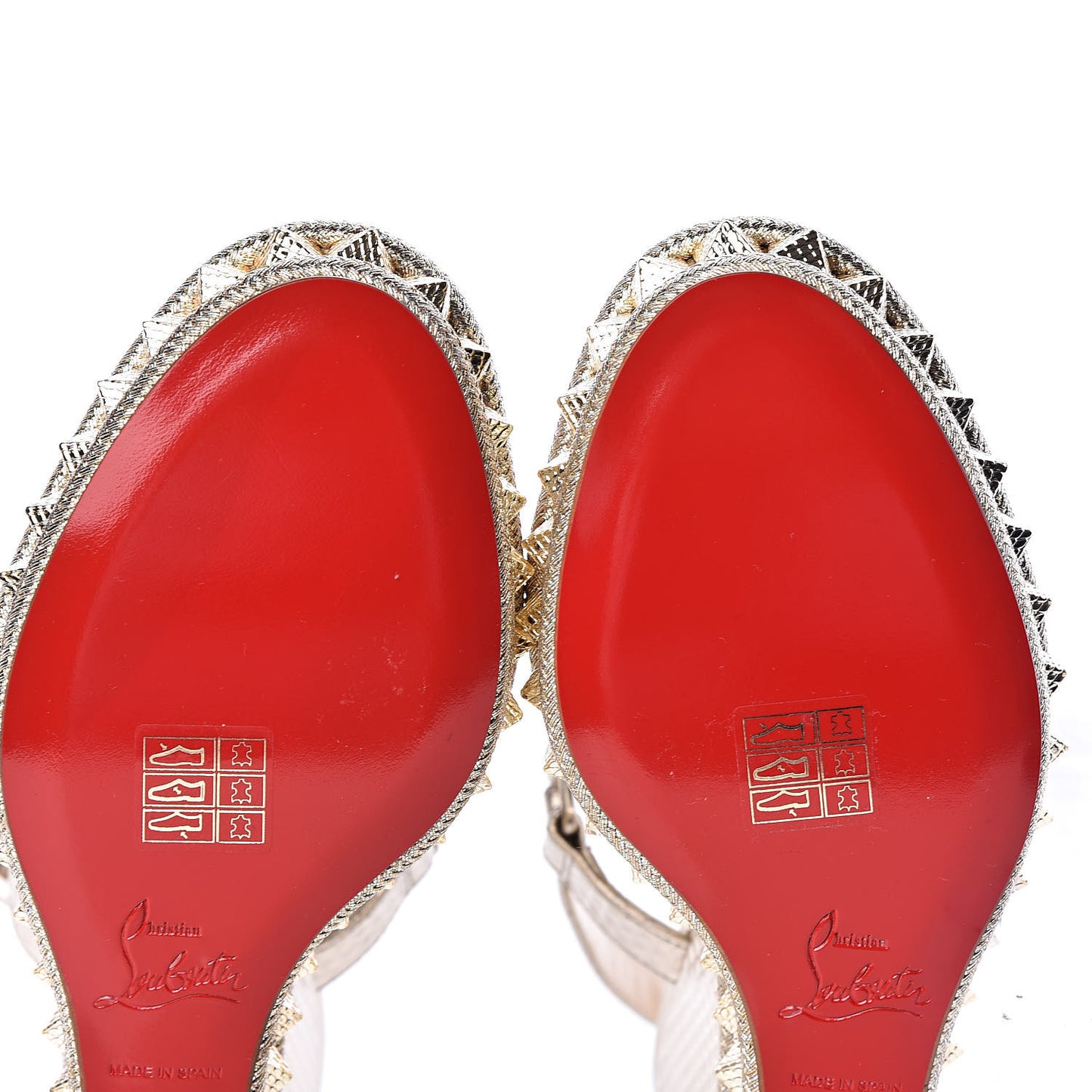 Calfskin Cubiste Pyraclou 110 Wedge Sandals 36 Platine