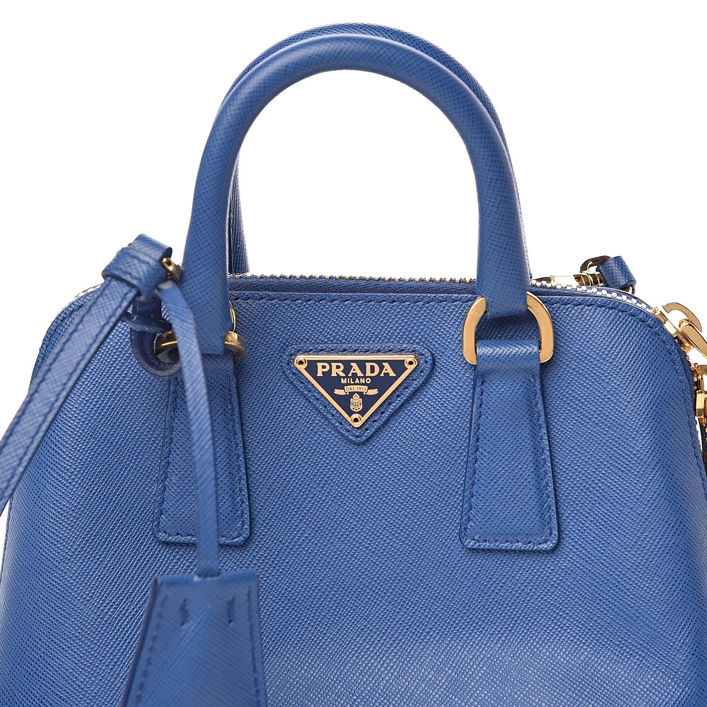 Saffiano Lux Mini Promenade Tote Azzurro