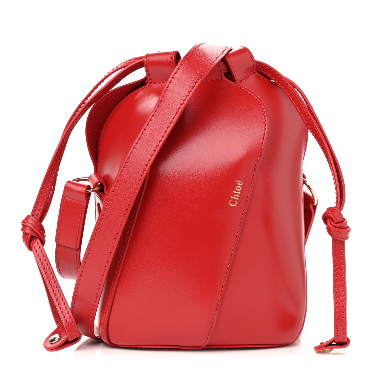 Chloe Smooth Calfskin Mini Tulip Bucket Bag Red 1 of 10