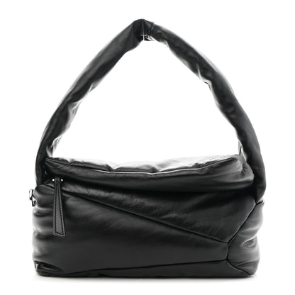 Loewe Shiny Nappa Puffer Puzzle Hobo Black 1 of 8