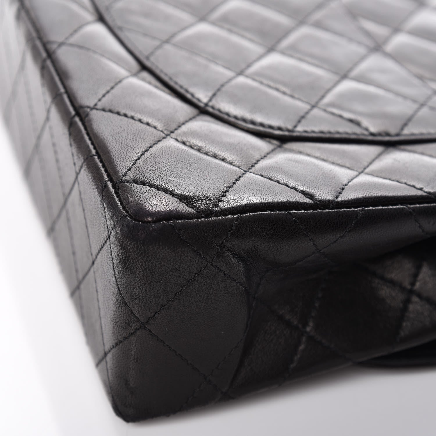 Chanel Lambskin Quilted Medium Double Flap Black 17 of 19