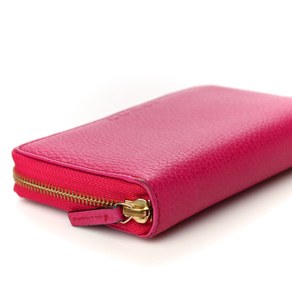 Gucci Pebbled Calfskin Zip Around Wallet Pink 8 of 20