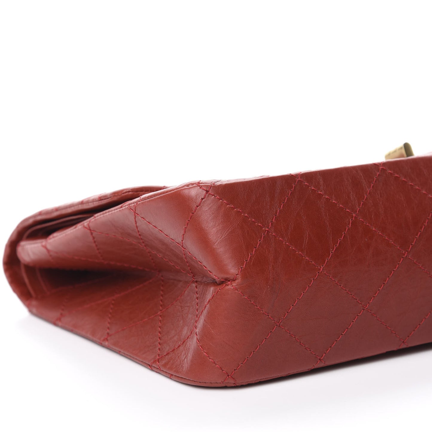 Aged Calfskin Quilted 2.55 Reissue 227 Flap Red