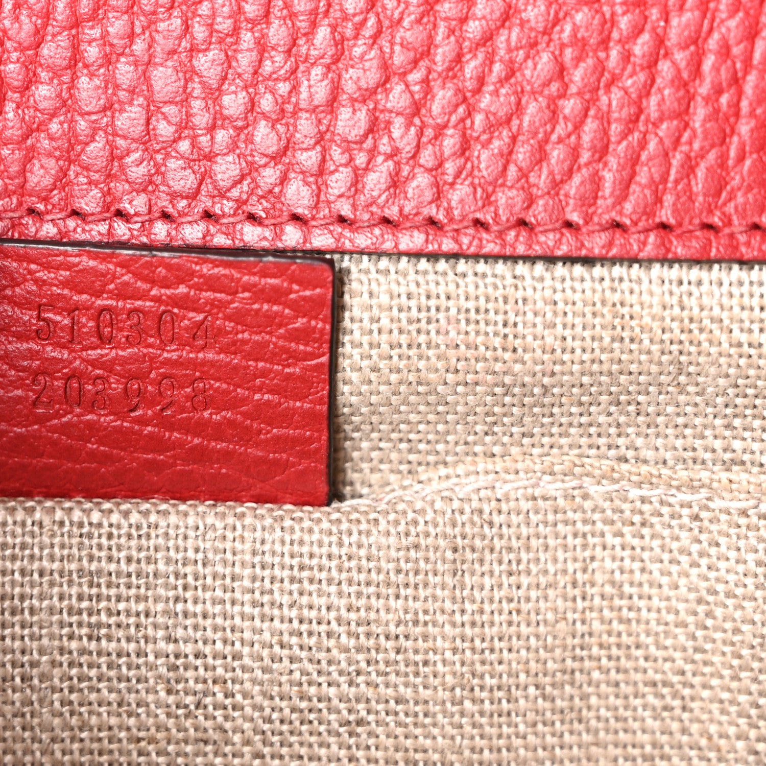 Gucci Dollar Calfskin Small Interlocking G Shoulder Bag Red 13 of 19