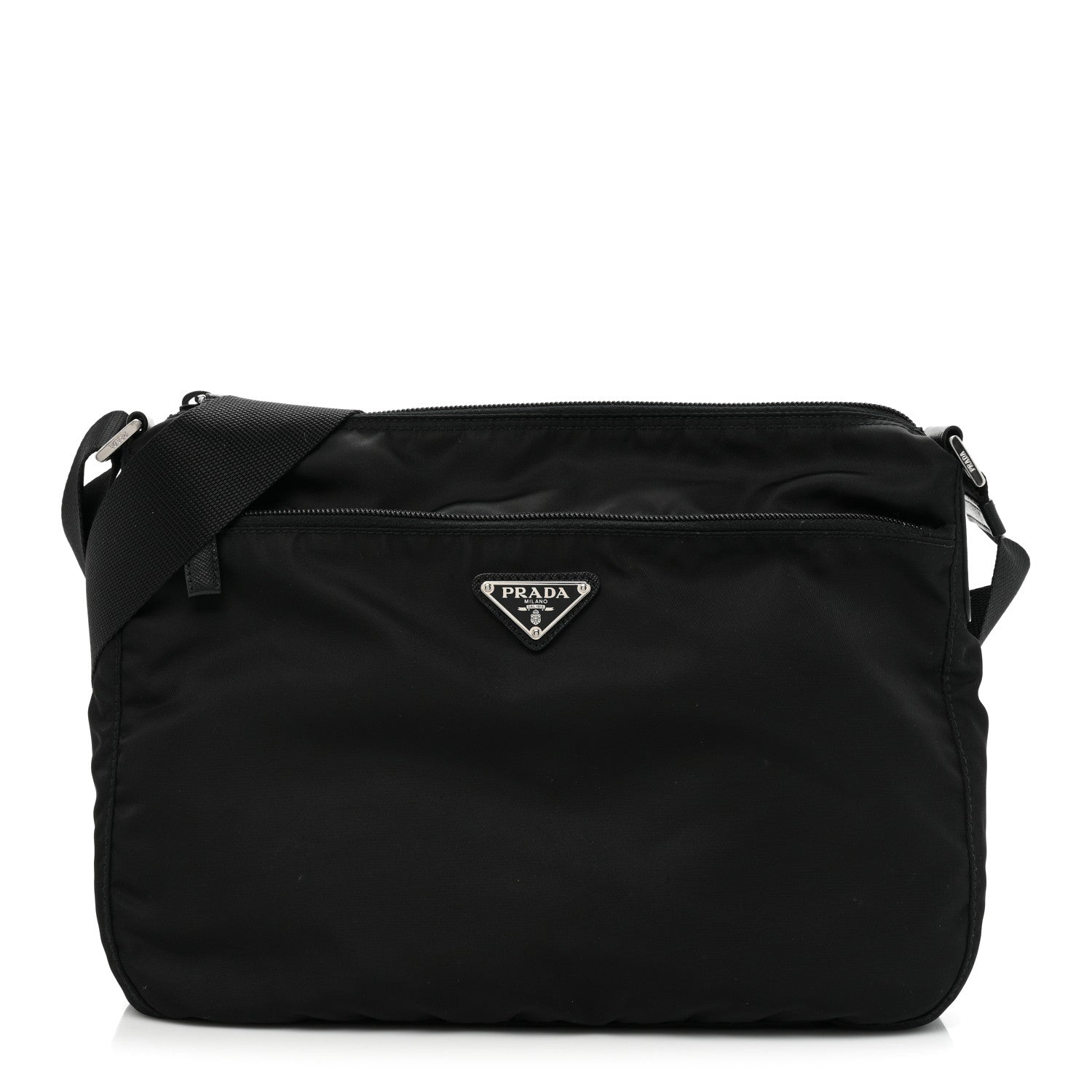 Prada Tessuto Nylon Messenger Bag Black 1 of 10