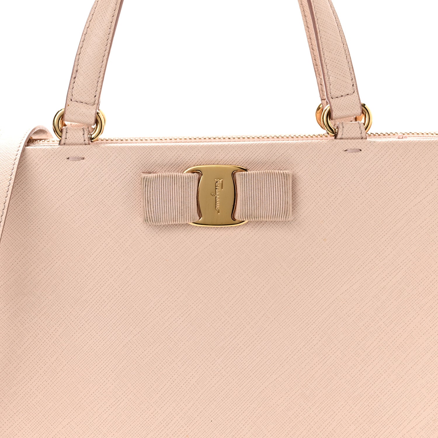 Salvatore Ferragamo Printed Calfskin Tracy Vara Tote Macaron 8 of 12